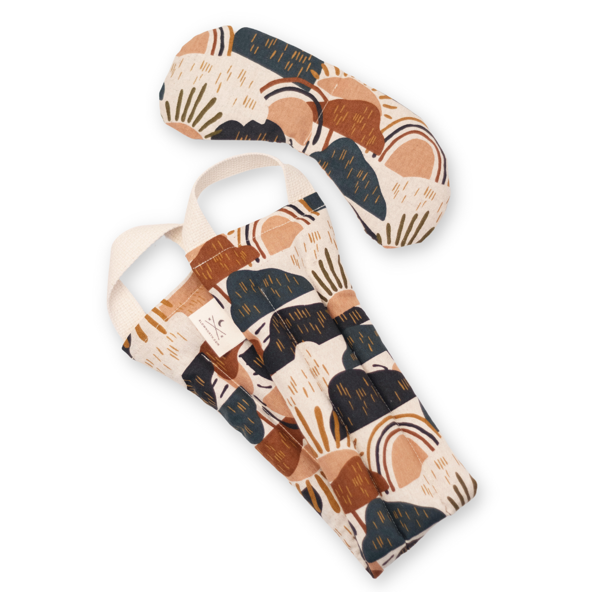 Slow North Rainbow Hill eye mask and neck wrap bundle