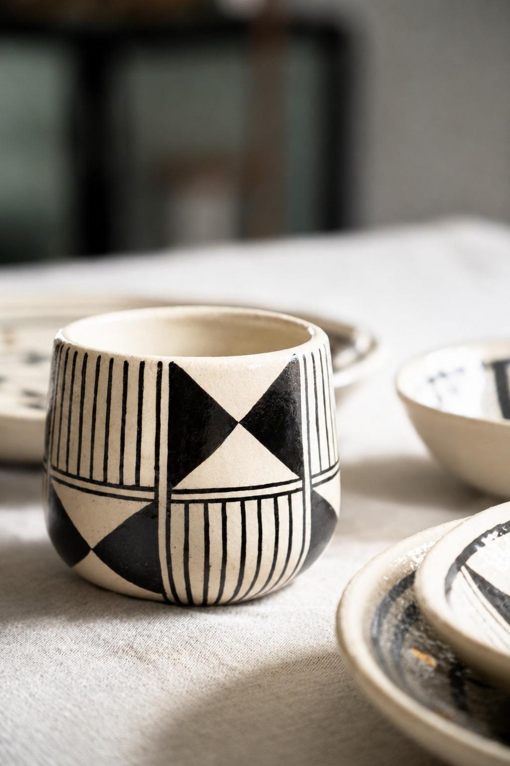 Hand-Painted Stoneware Coffee Mug — Heritage Collection