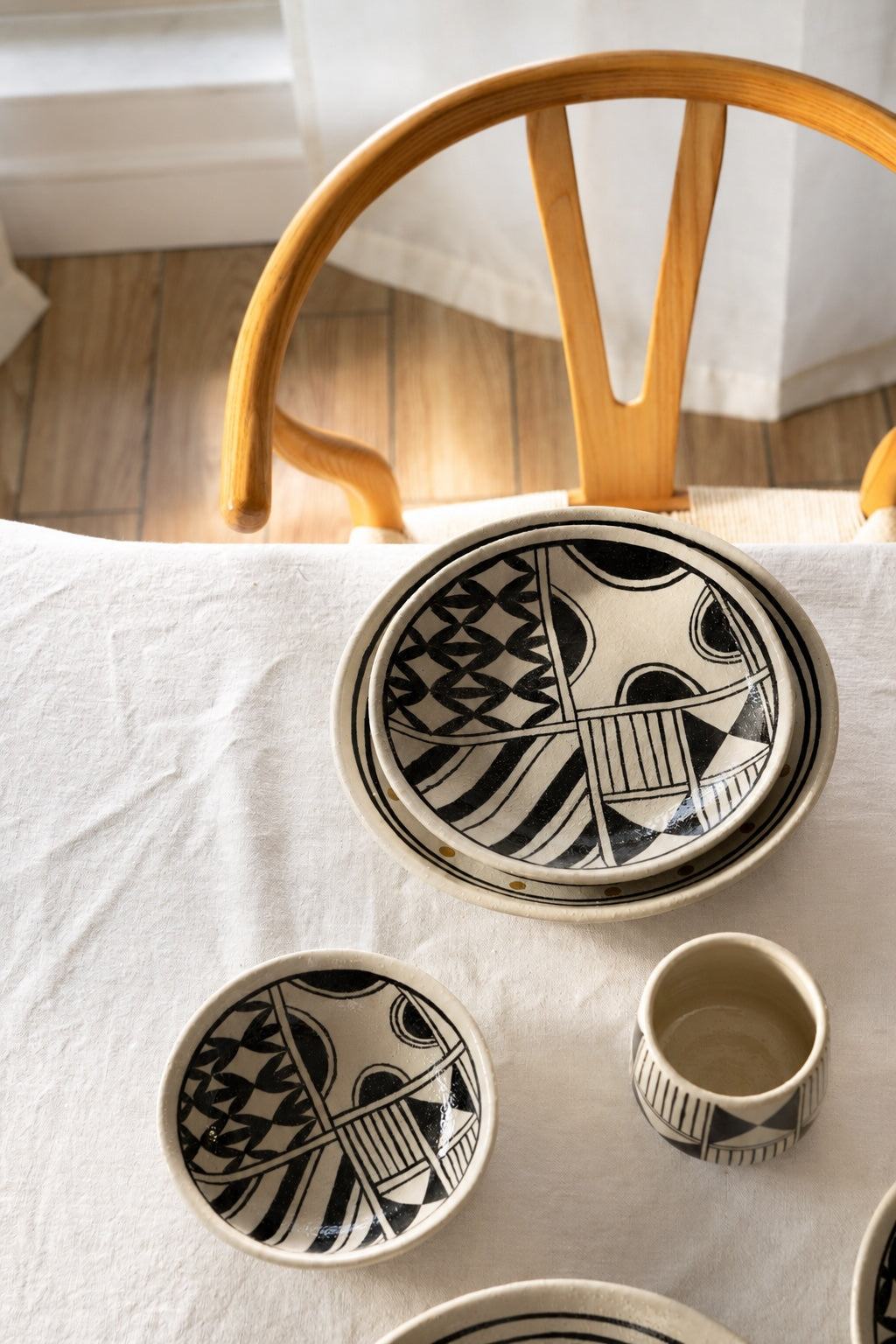 Hand-Painted Stoneware Coffee Mug — Heritage Collection