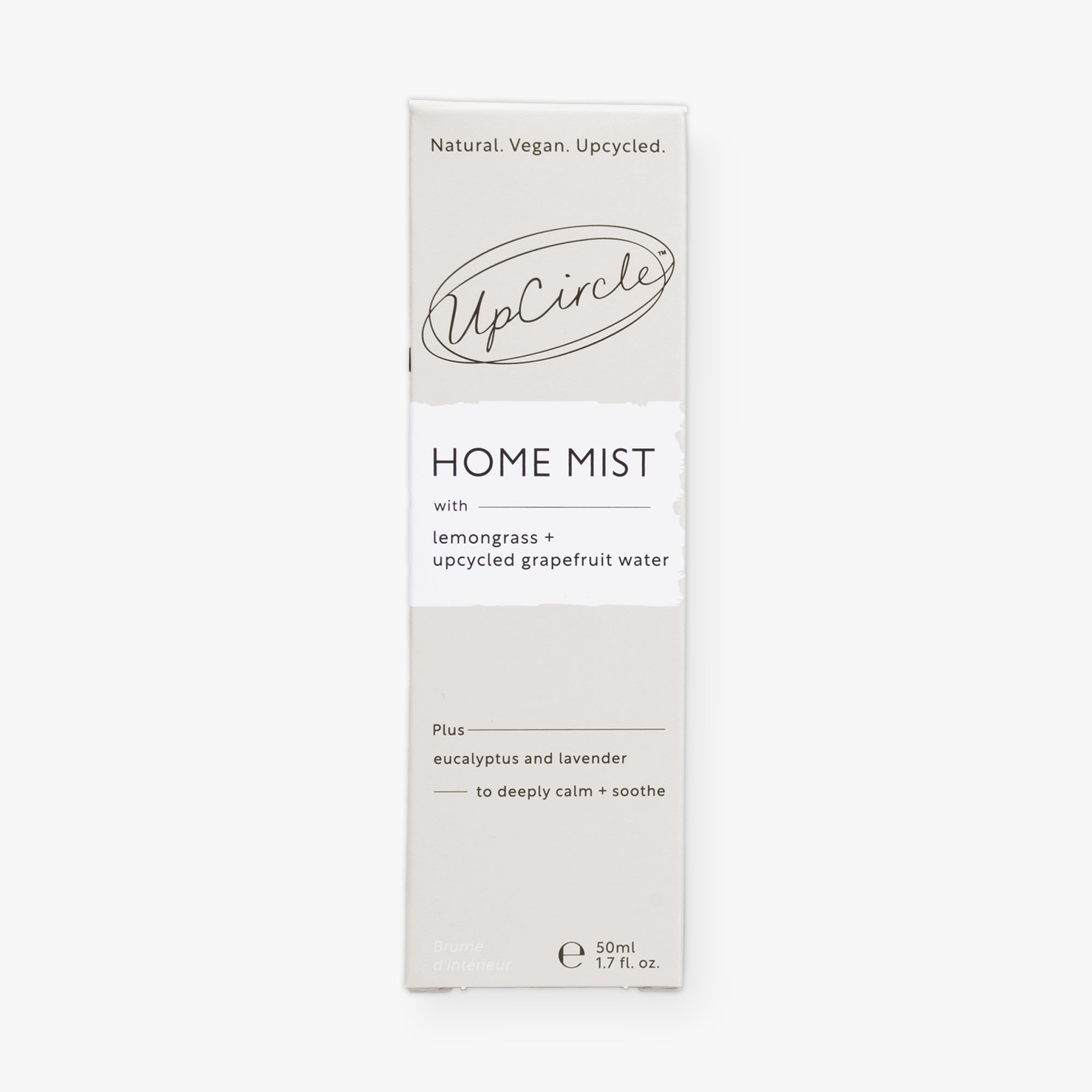 UpCircle Home Mist with Lemongrass + Grapefruit packaging
