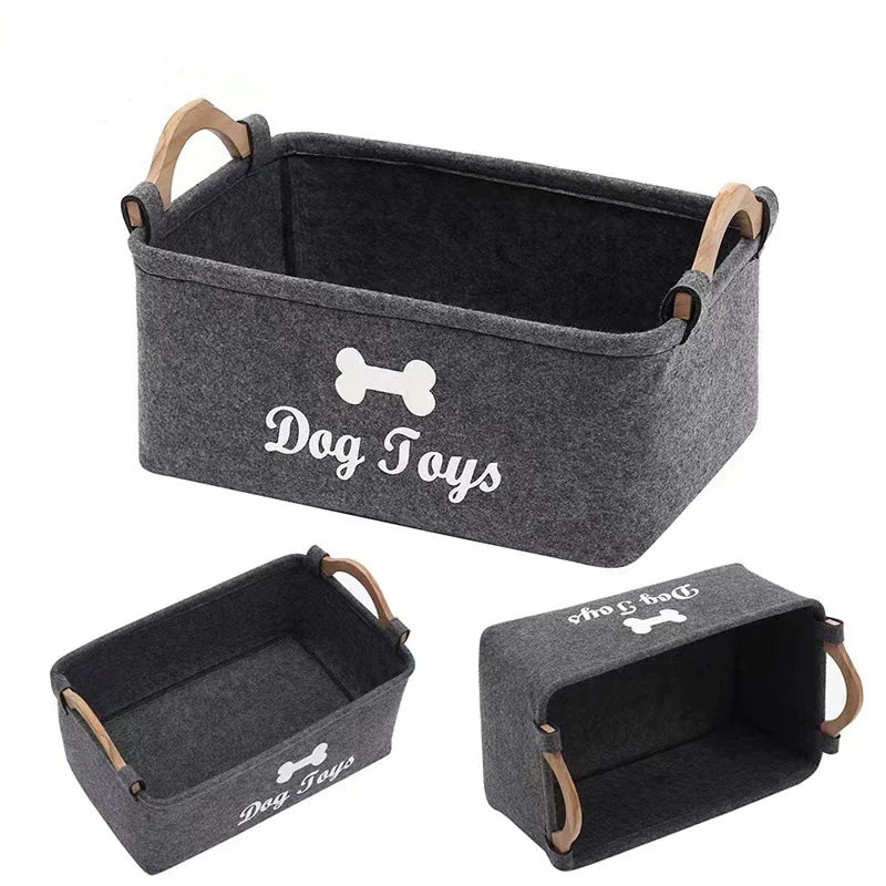 Pet Toys Felt Storage Basket