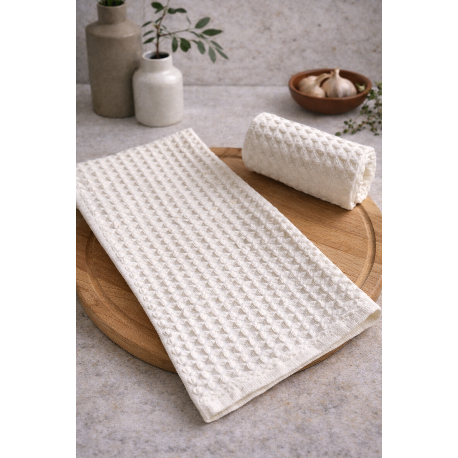 Verona Waffle Kitchen Towels — Set of 2 – alternate product view