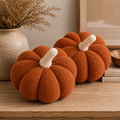 11" Jumbo Sherpa Orange Pumpkin Pillow