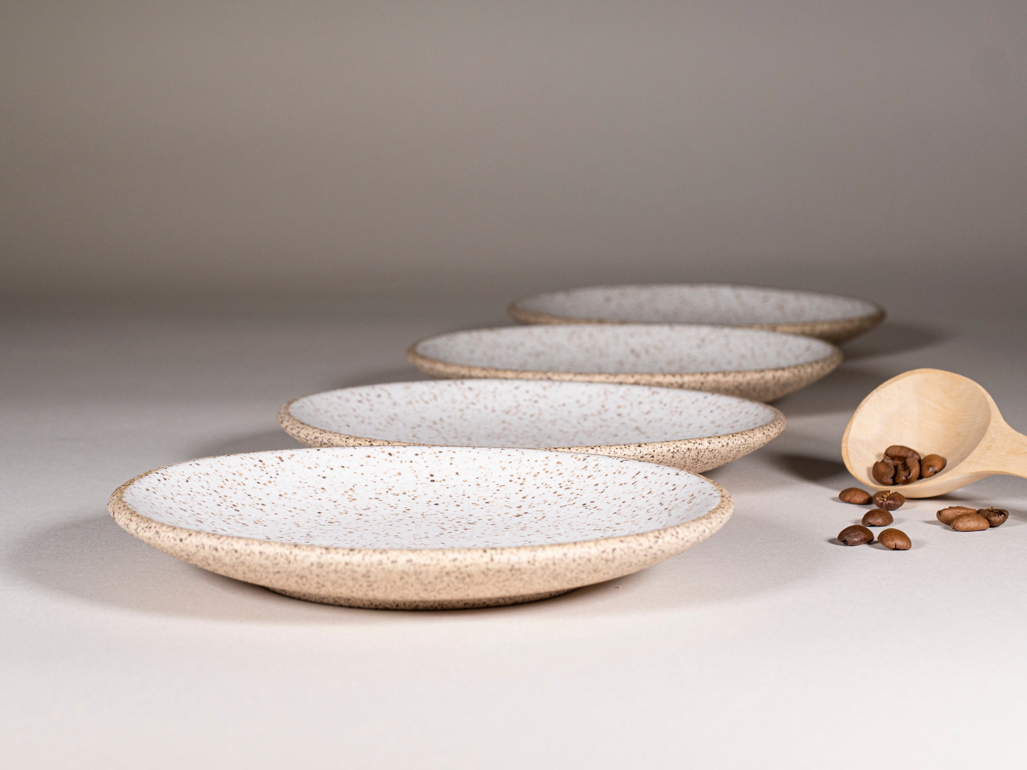 Cappuccino Cup, Latte Cup: Speckled/White, approximately 10-12 oz, Stoneware