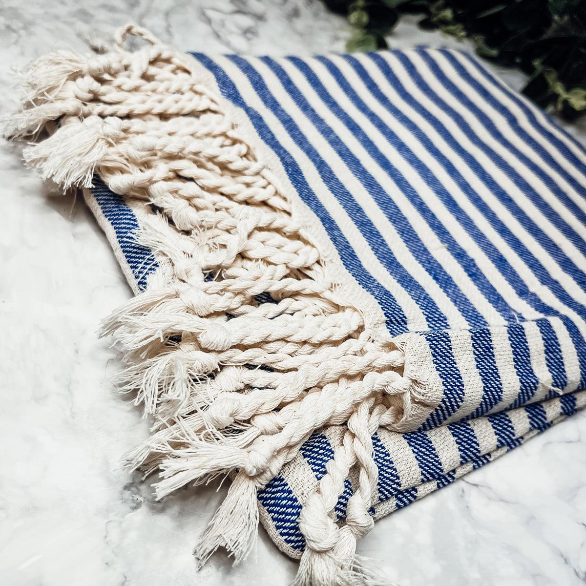 Nautical Turkish Cotton Towel — 180 GSM
