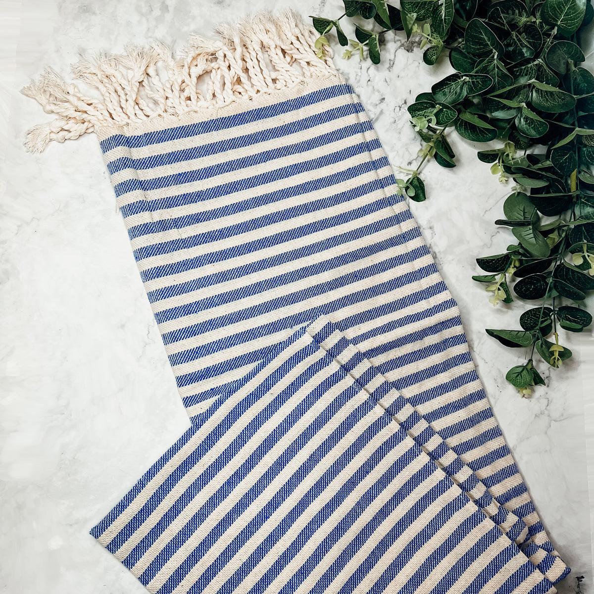 Nautical Turkish Cotton Towel — 180 GSM