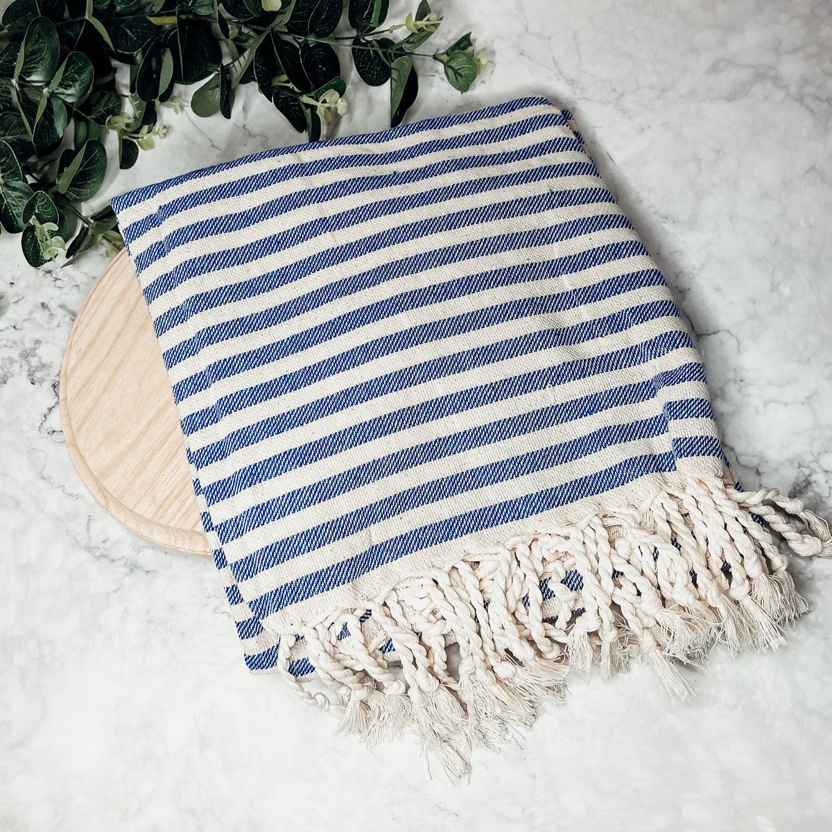 Nautical Turkish Cotton Towel — 180 GSM