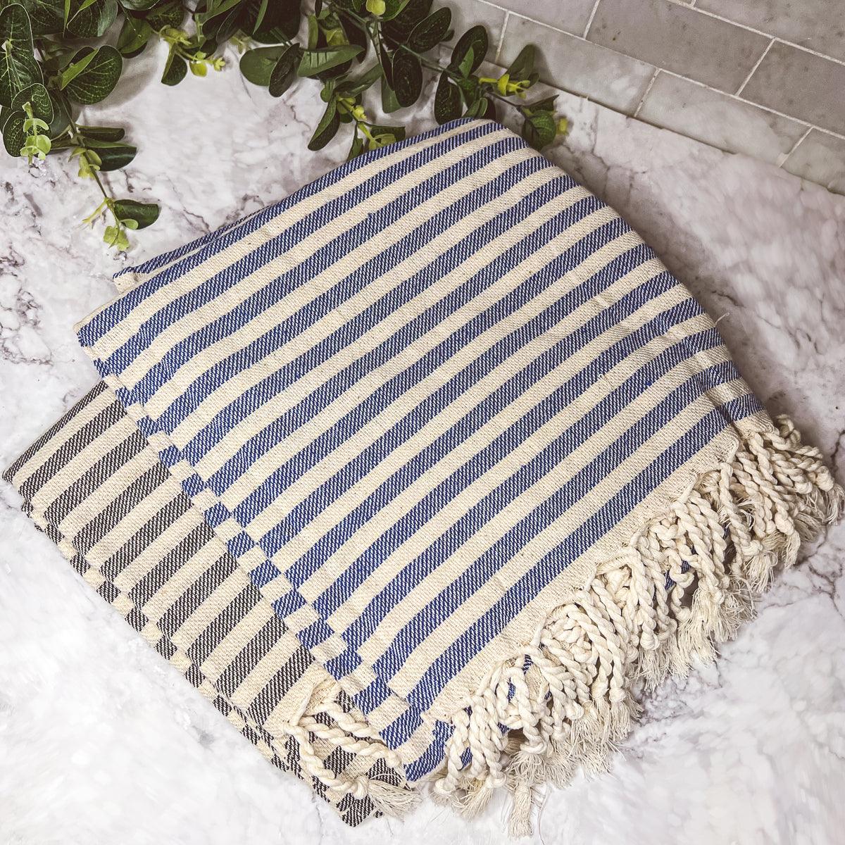 Nautical Turkish Cotton Towel — 180 GSM