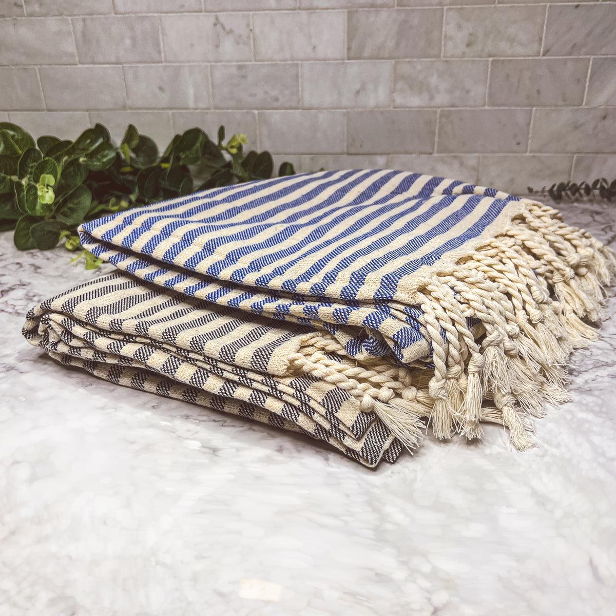 Nautical Turkish Cotton Towel — 180 GSM