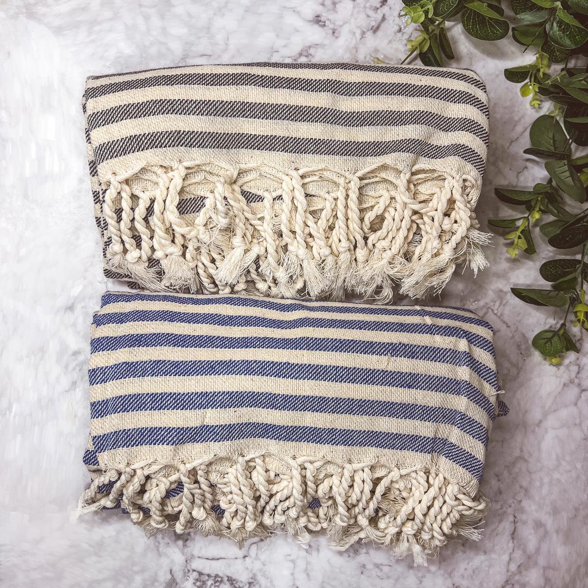 Nautical Turkish Cotton Towel — 180 GSM