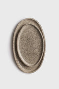 Handmade Stoneware Oval Serving Platter — "Oats"