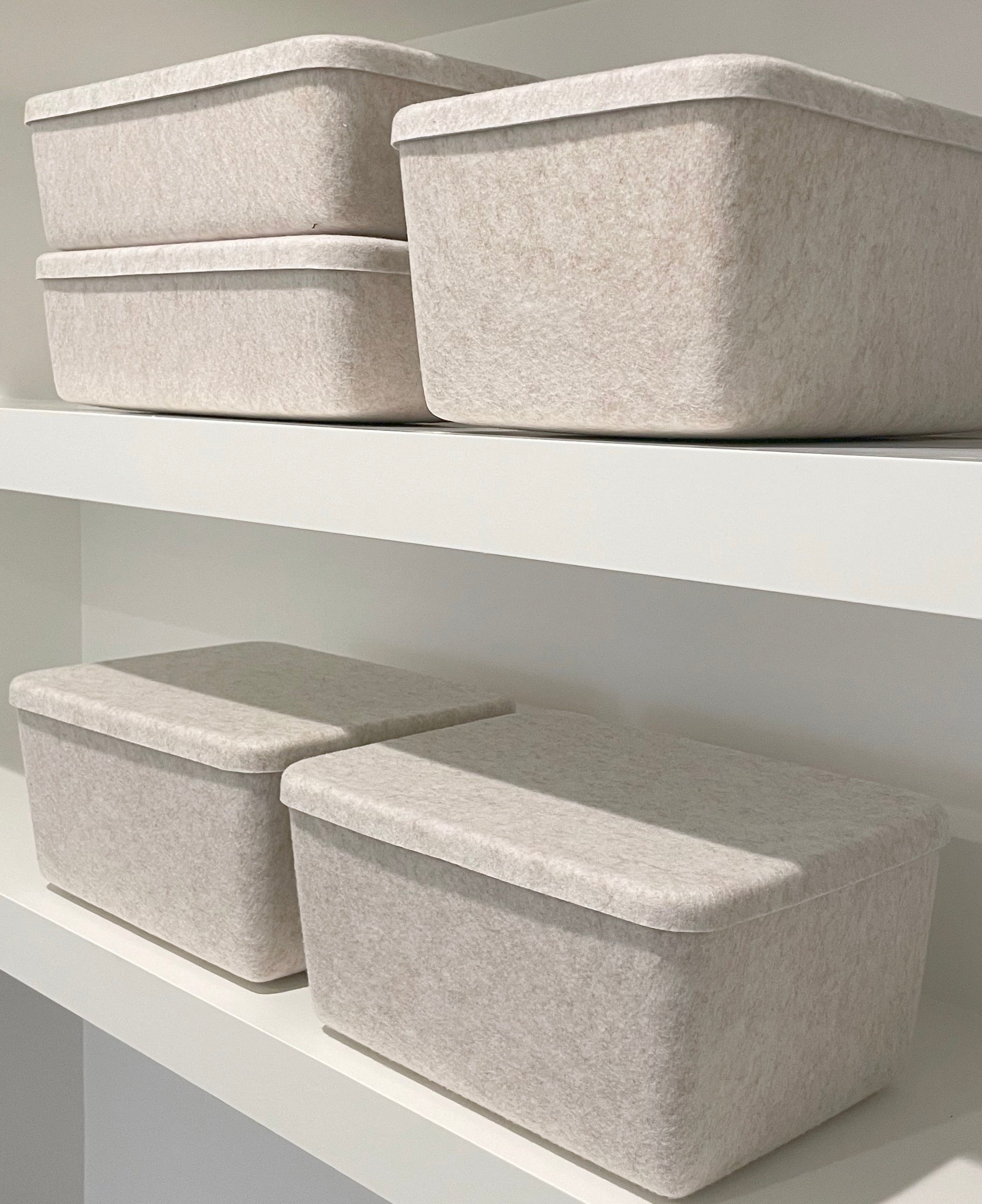 The Sculpted Bin — Wide with Lid