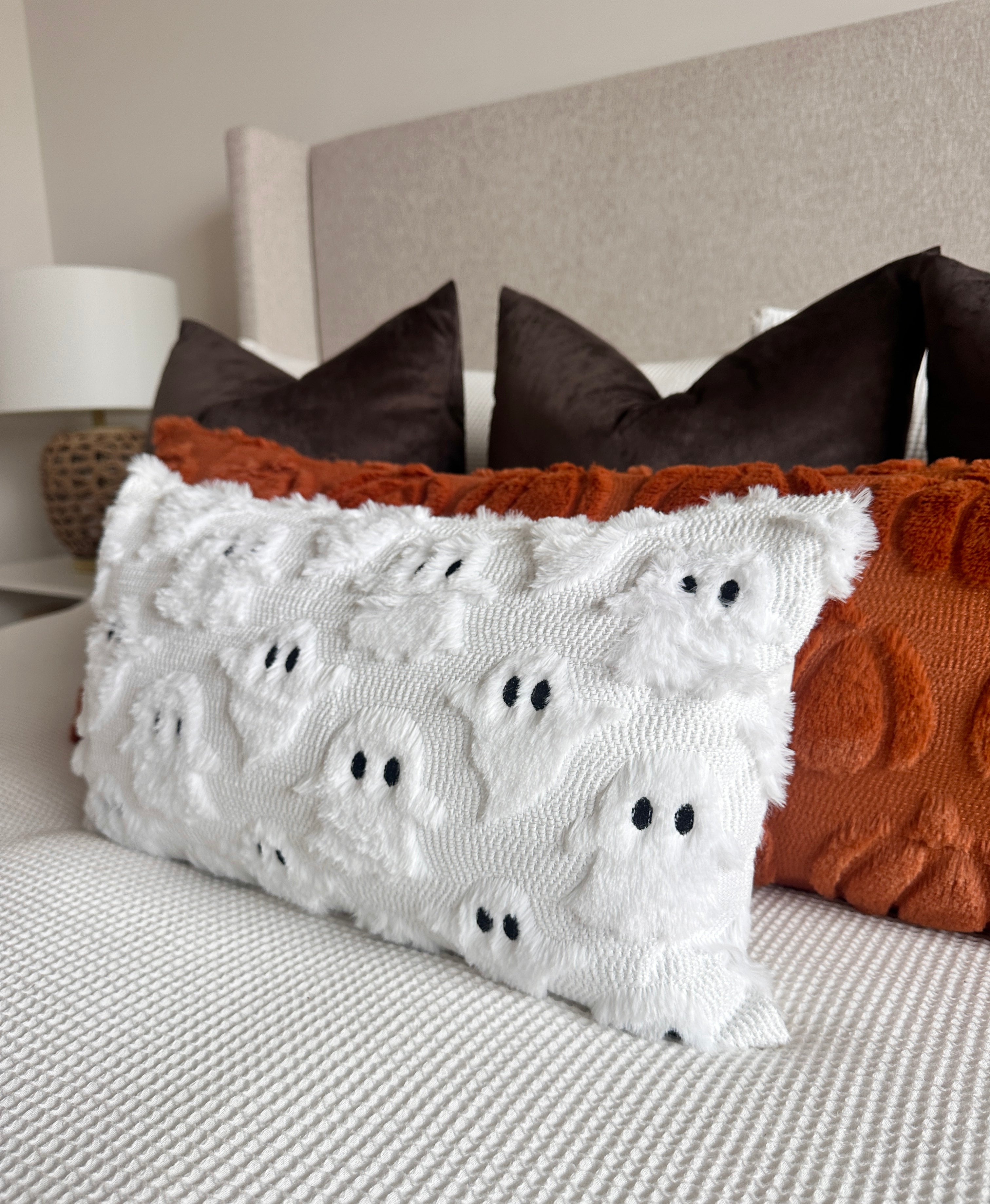 Spooky Ghost Lumbar Pillow Cover — 12" × 20" – alternate product view