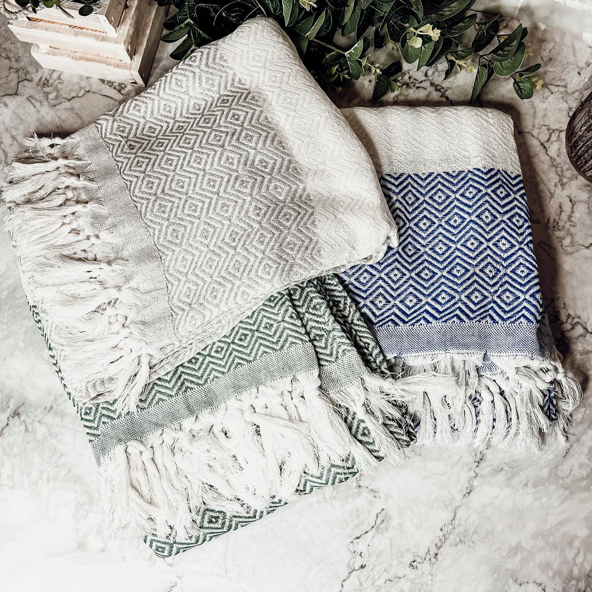 Haley Diamond Turkish Cotton Towel — 200 GSM