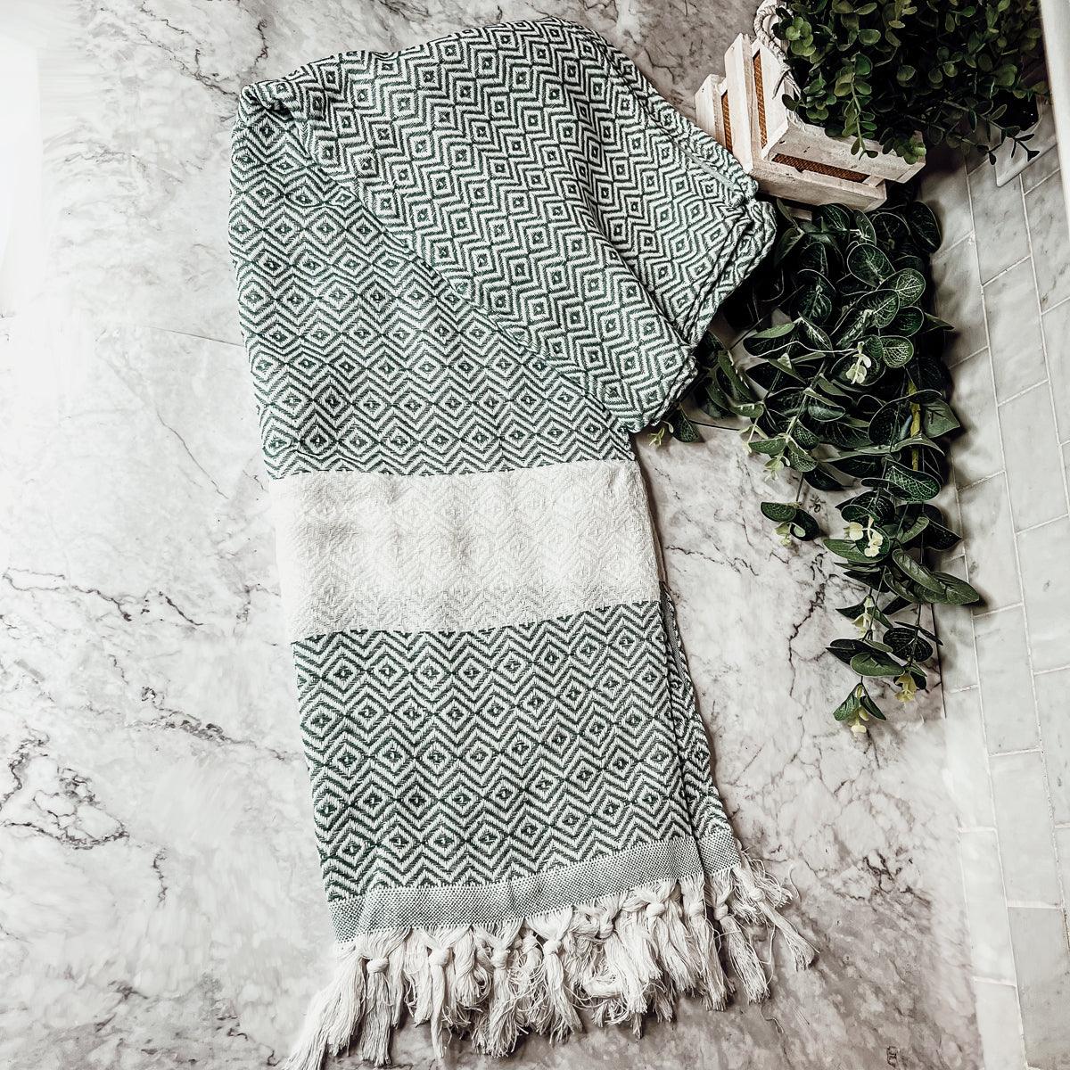 Haley Diamond Turkish Cotton Towel — 200 GSM
