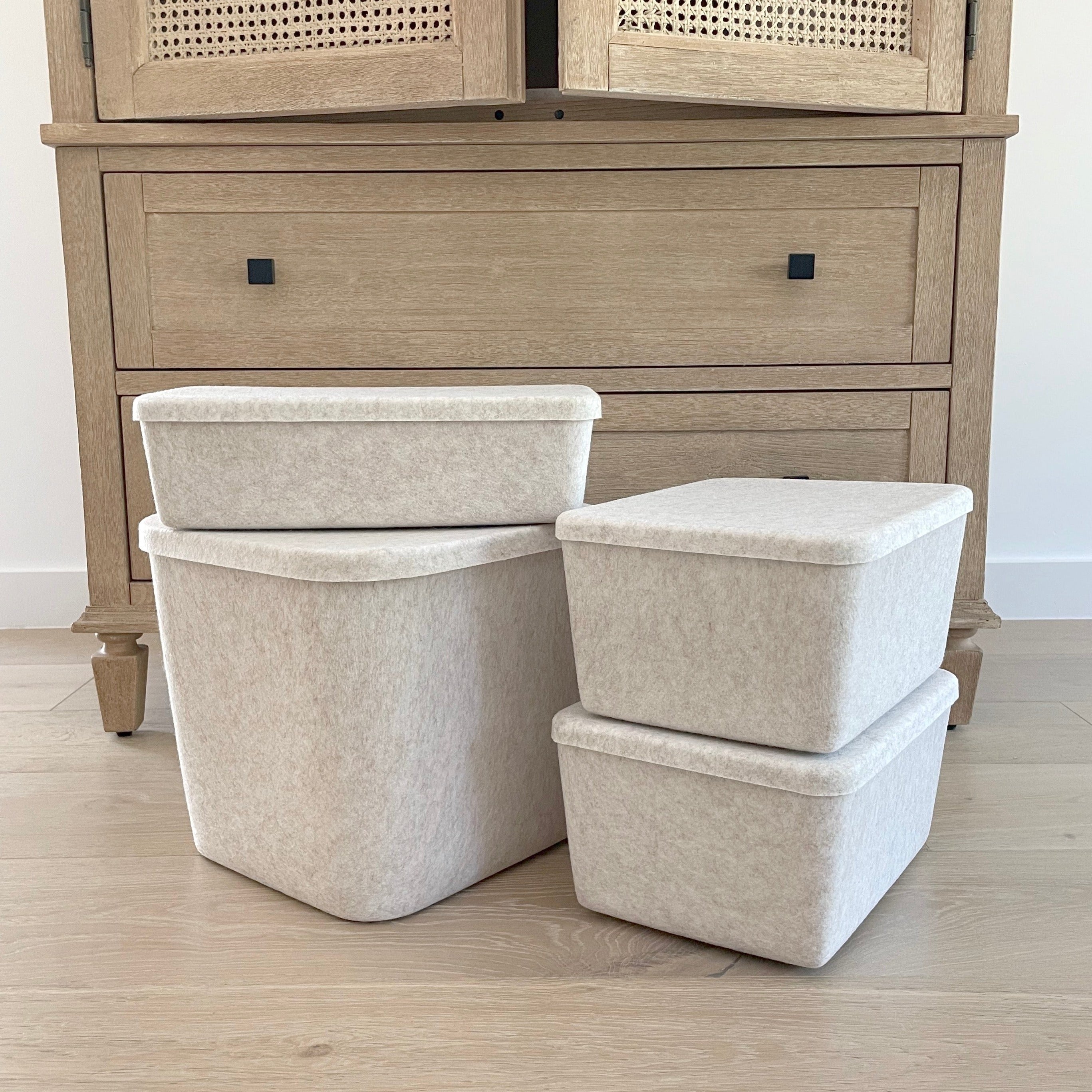 The Sculpted Bin — Wide with Lid