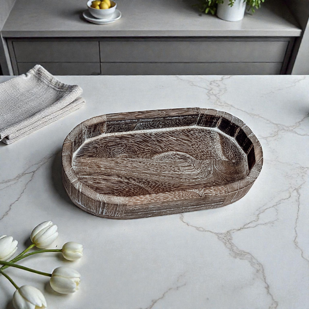 Rustic Wood Trinket Tray