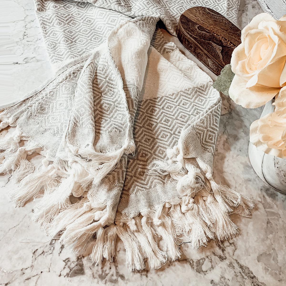 Haley Diamond Turkish Cotton Towel — 200 GSM
