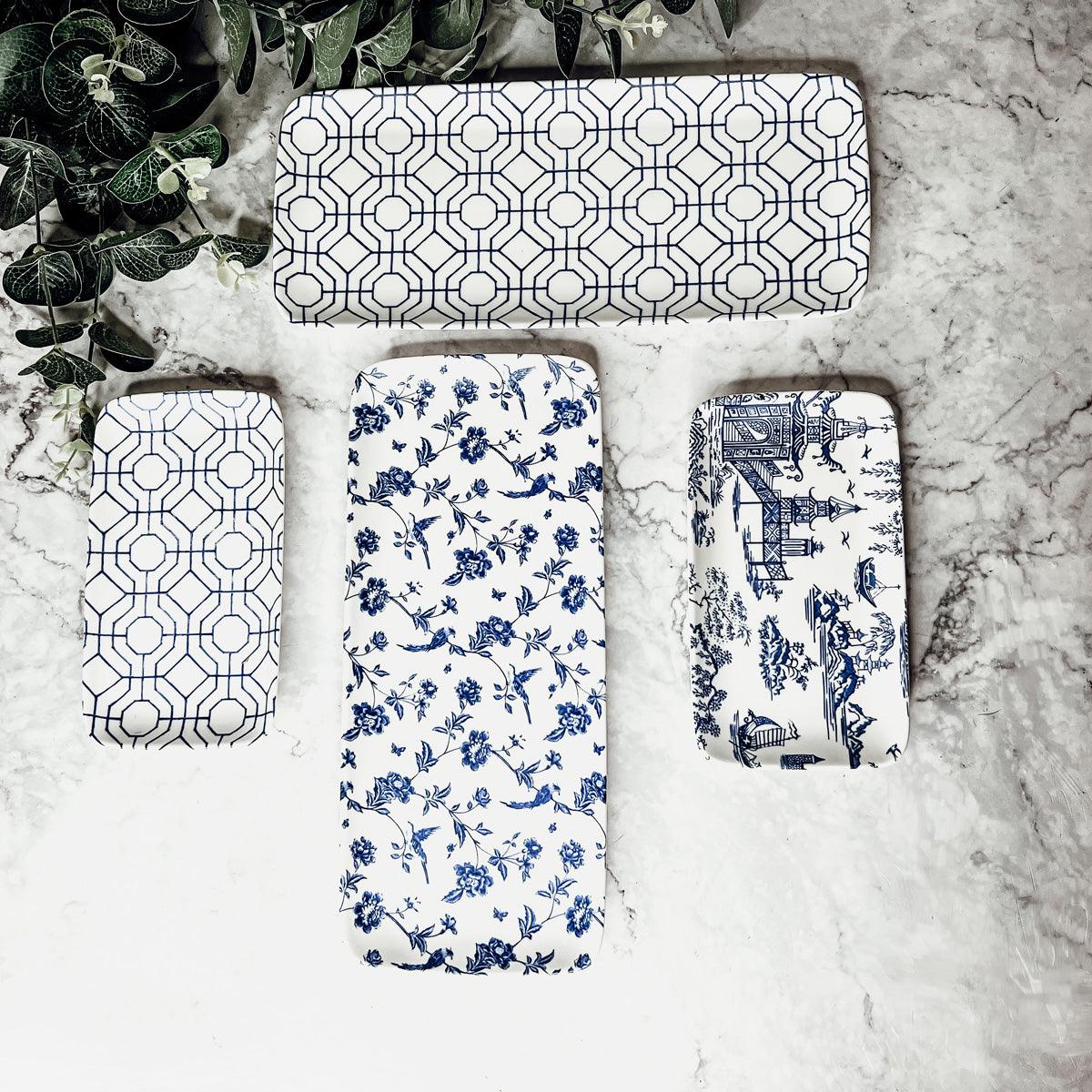 Chinoiserie Porcelain Serving Set — 4 Piece