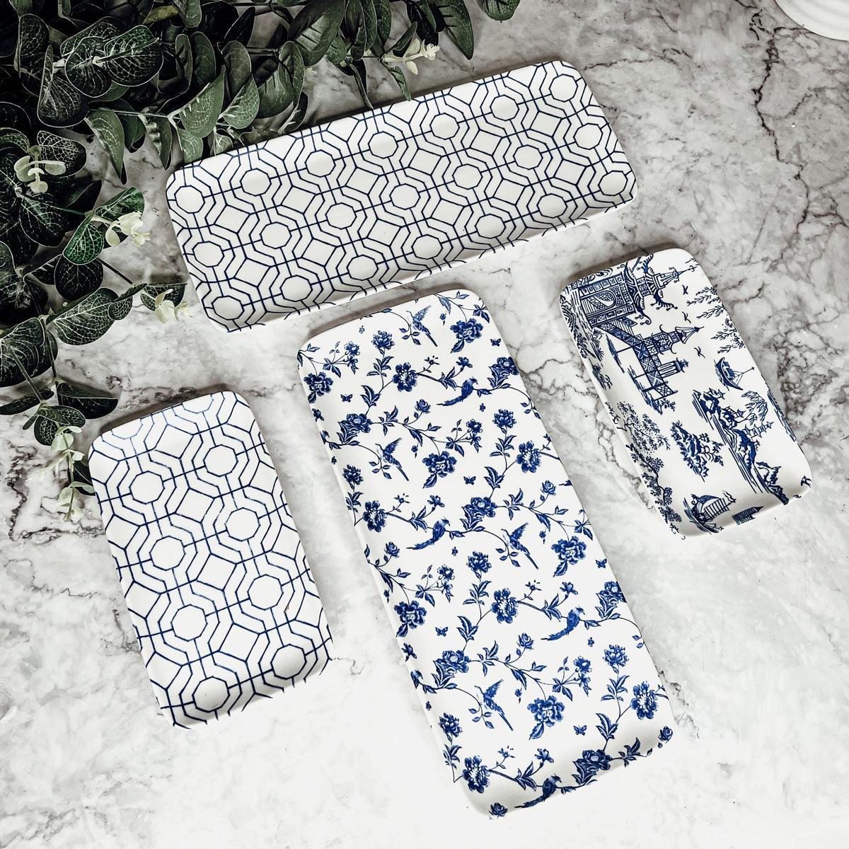 Chinoiserie Porcelain Serving Set — 4 Piece