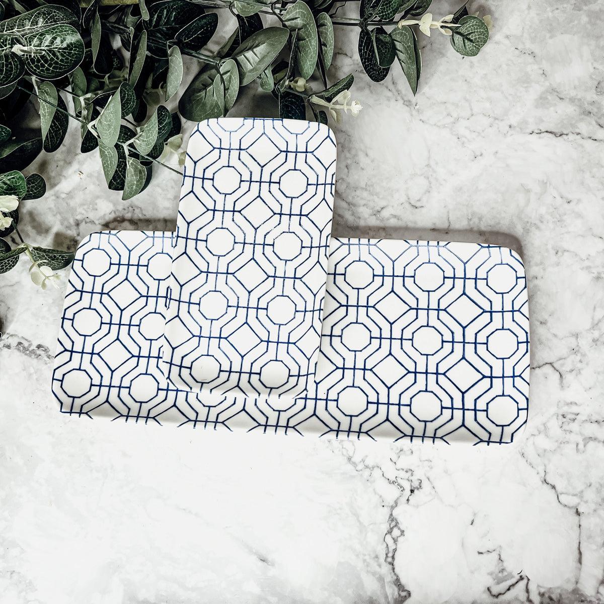 Chinoiserie Porcelain Serving Set — 4 Piece