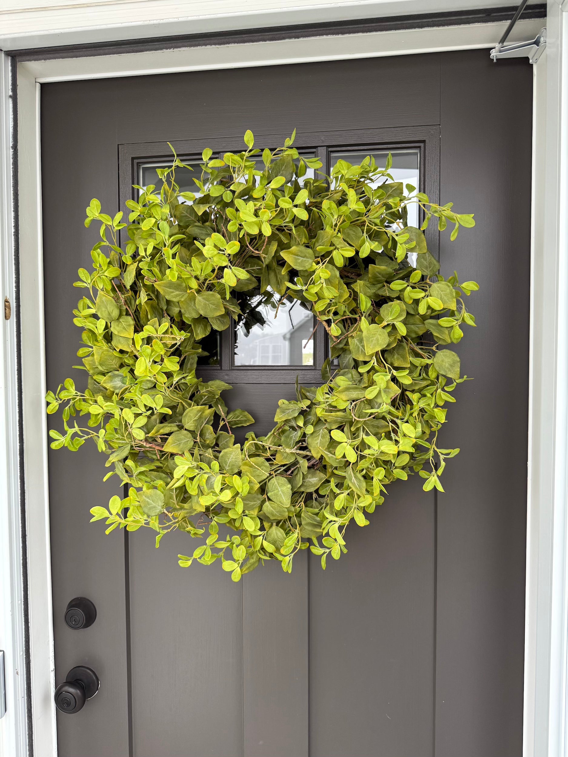 Mixed green foliage wreath