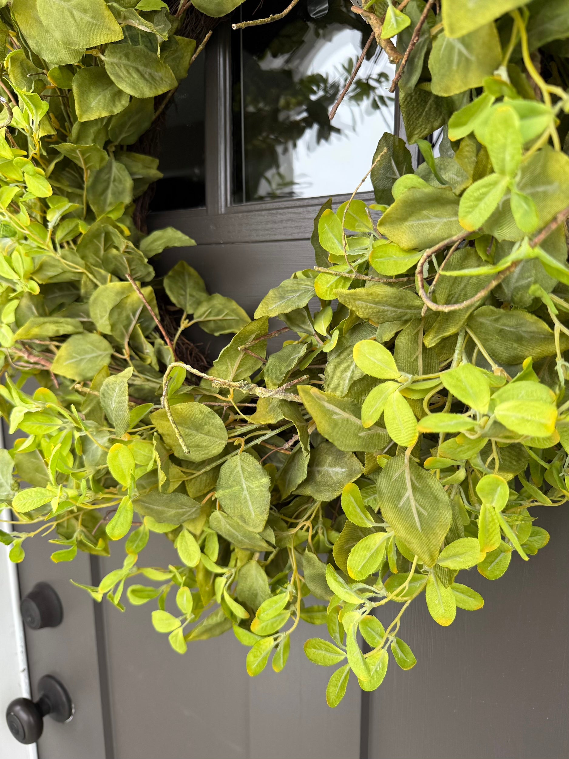 Mixed green foliage wreath