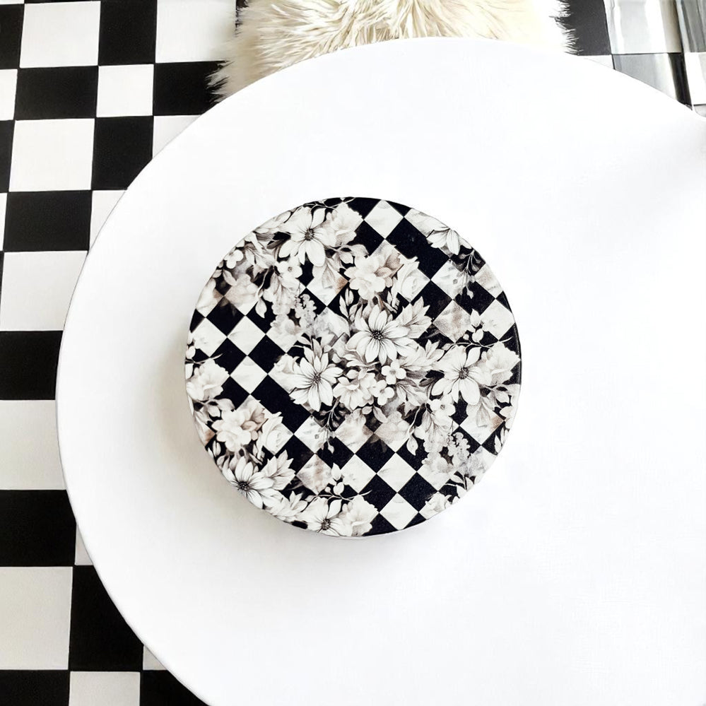 Courtly Check Ceramic Coasters — Set of 6