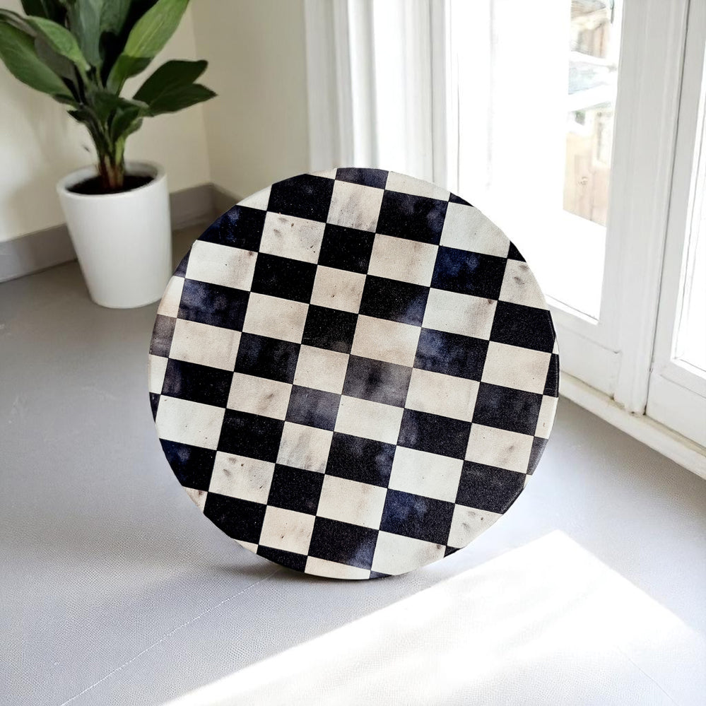 Courtly Check Ceramic Coasters — Set of 6