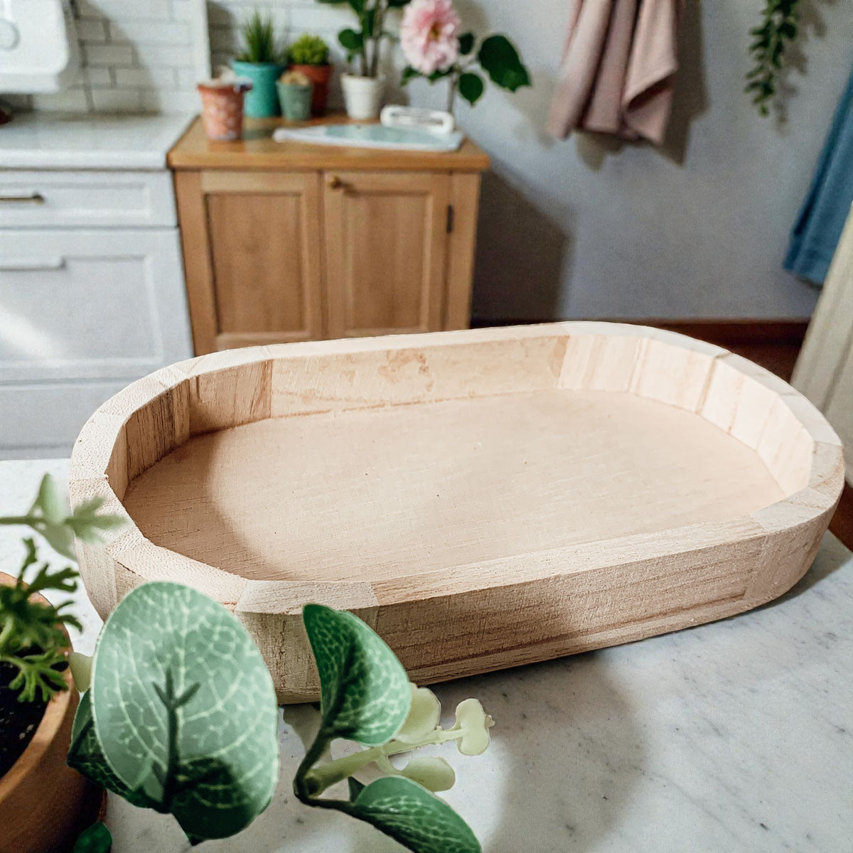 Rustic Wood Trinket Tray