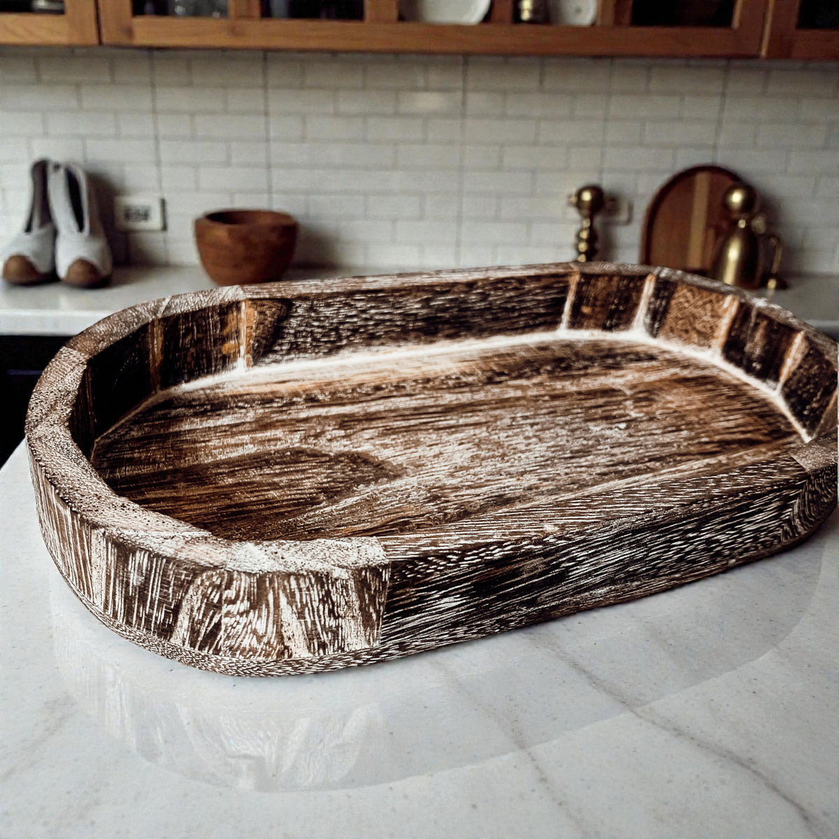 Rustic Wood Trinket Tray