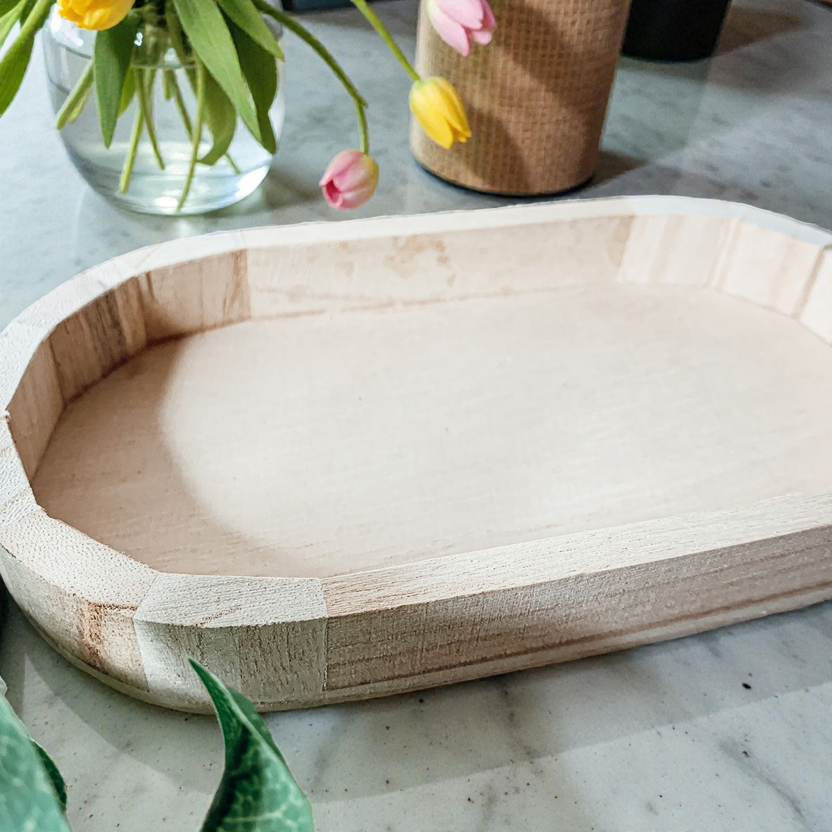 Rustic Wood Trinket Tray