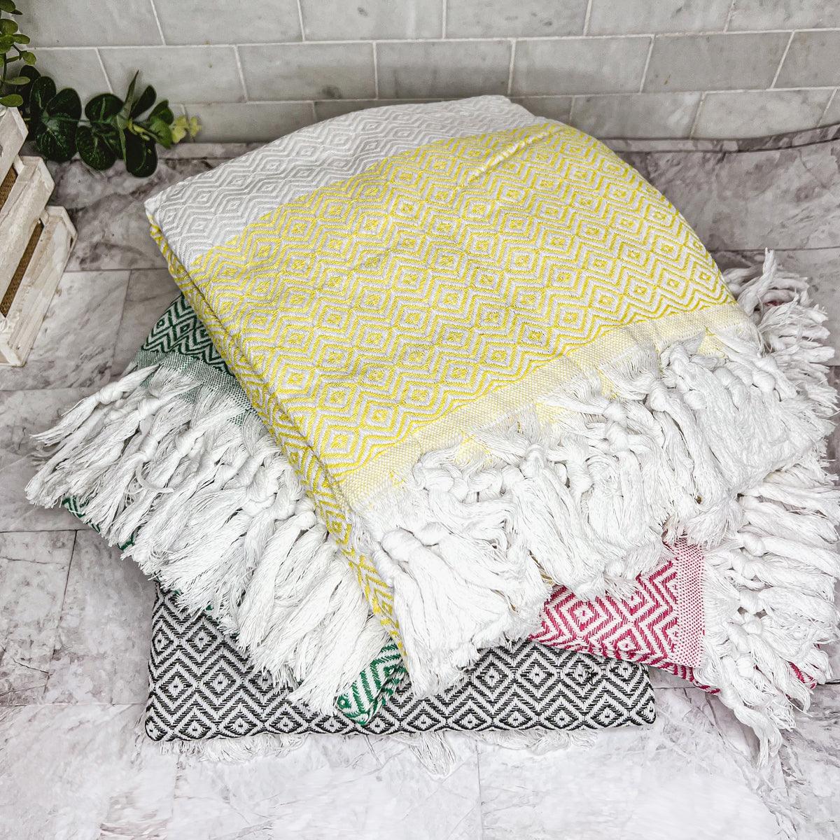 Haley Diamond Turkish Cotton Towel — 200 GSM