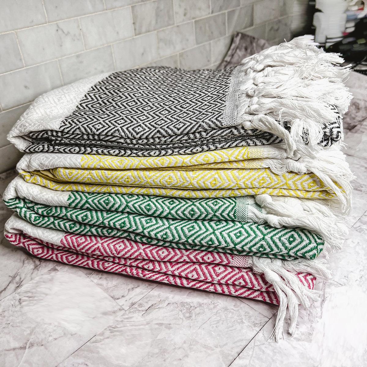 Haley Diamond Turkish Cotton Towel — 200 GSM