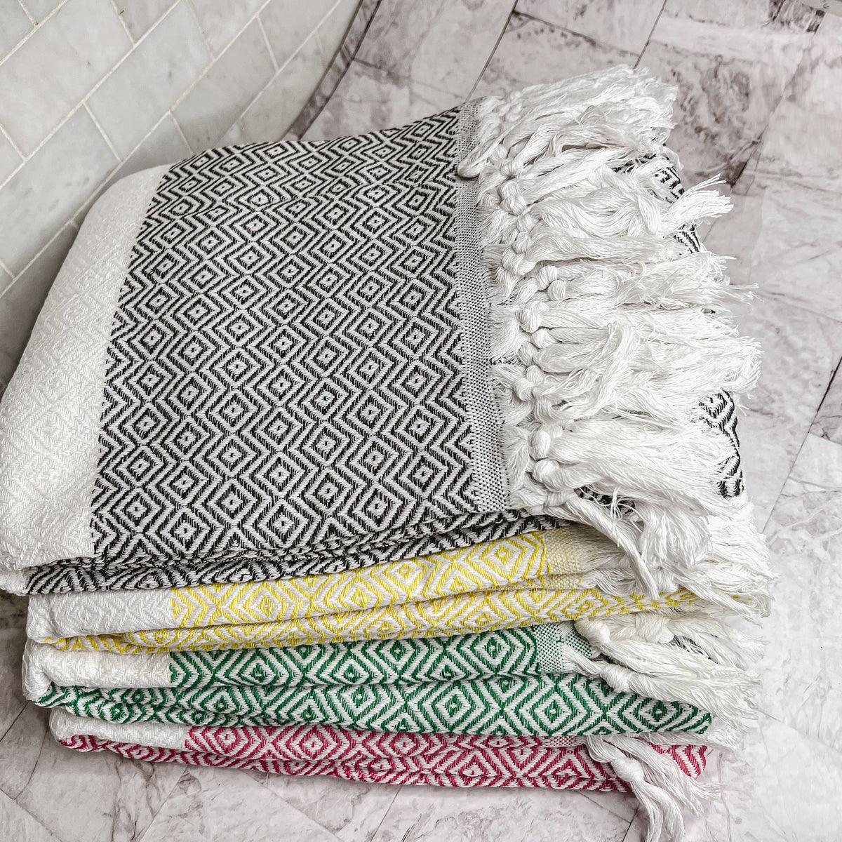 Haley Diamond Turkish Cotton Towel — 200 GSM