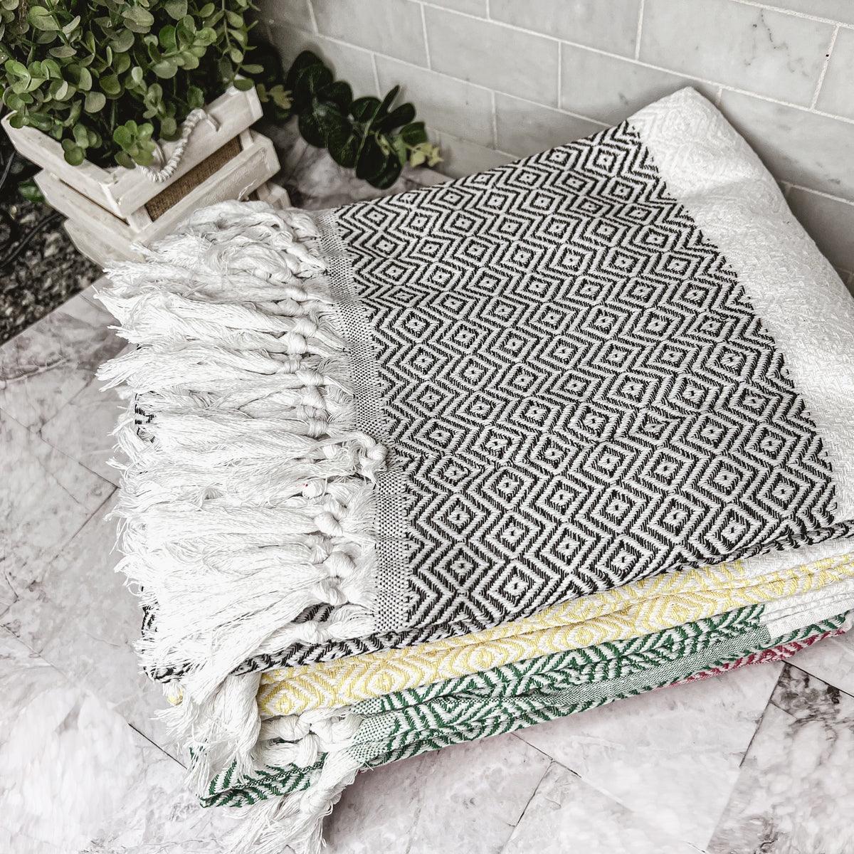 Haley Diamond Turkish Cotton Towel — 200 GSM