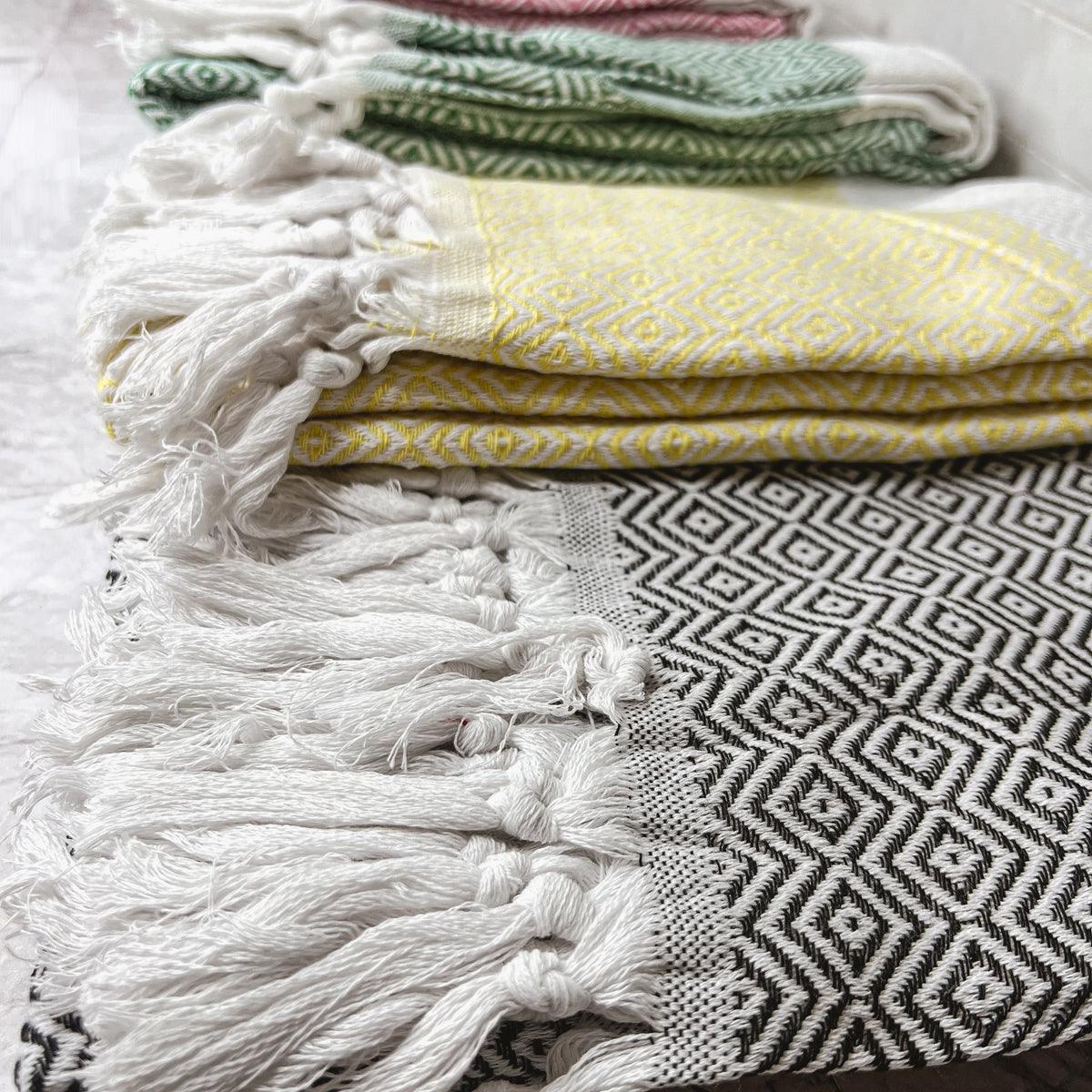 Haley Diamond Turkish Cotton Towel — 200 GSM