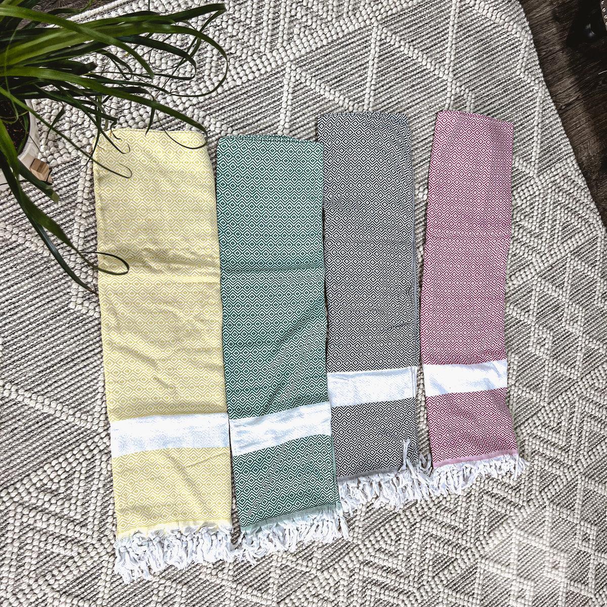 Haley Diamond Turkish Cotton Towel — 200 GSM