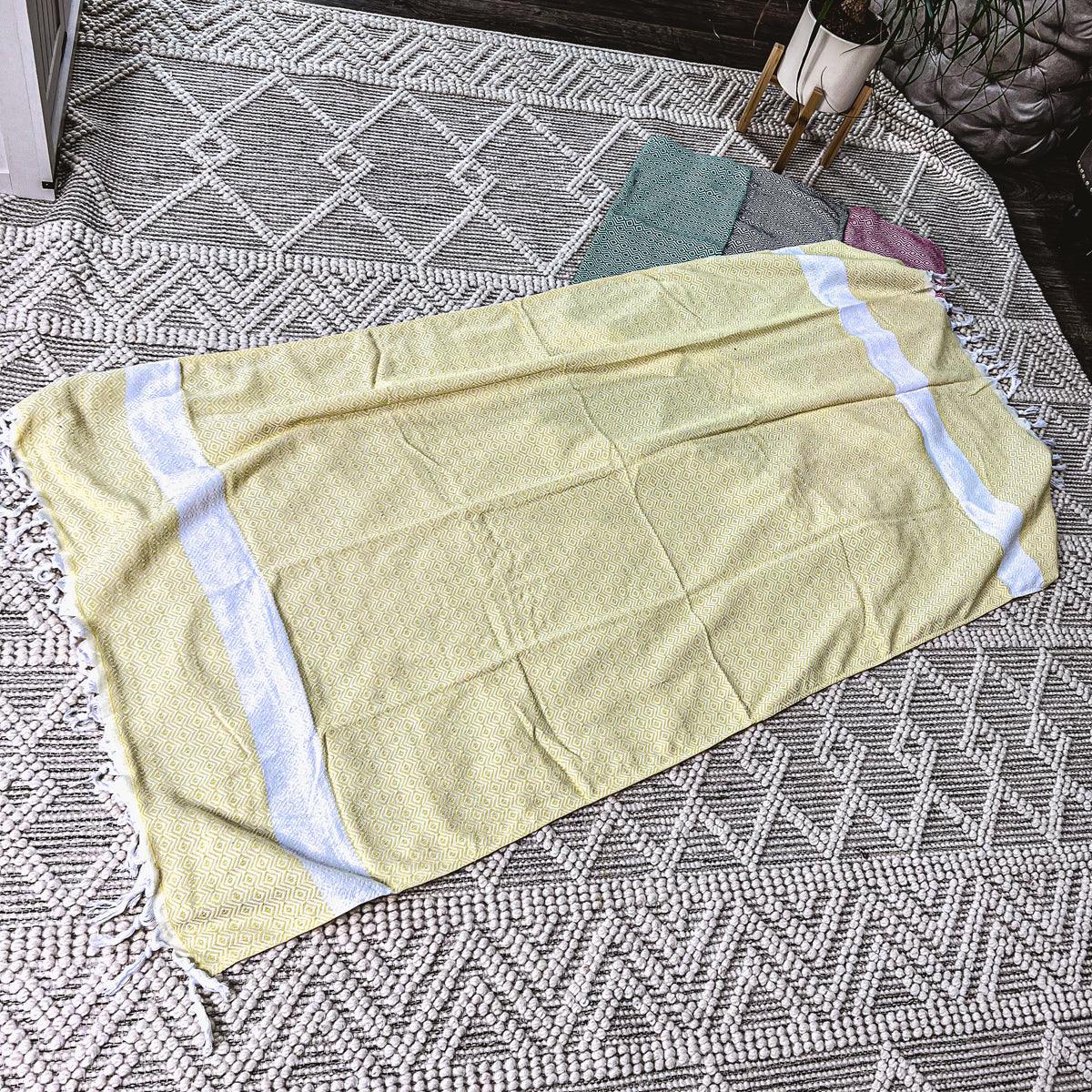 Haley Diamond Turkish Cotton Towel — 200 GSM