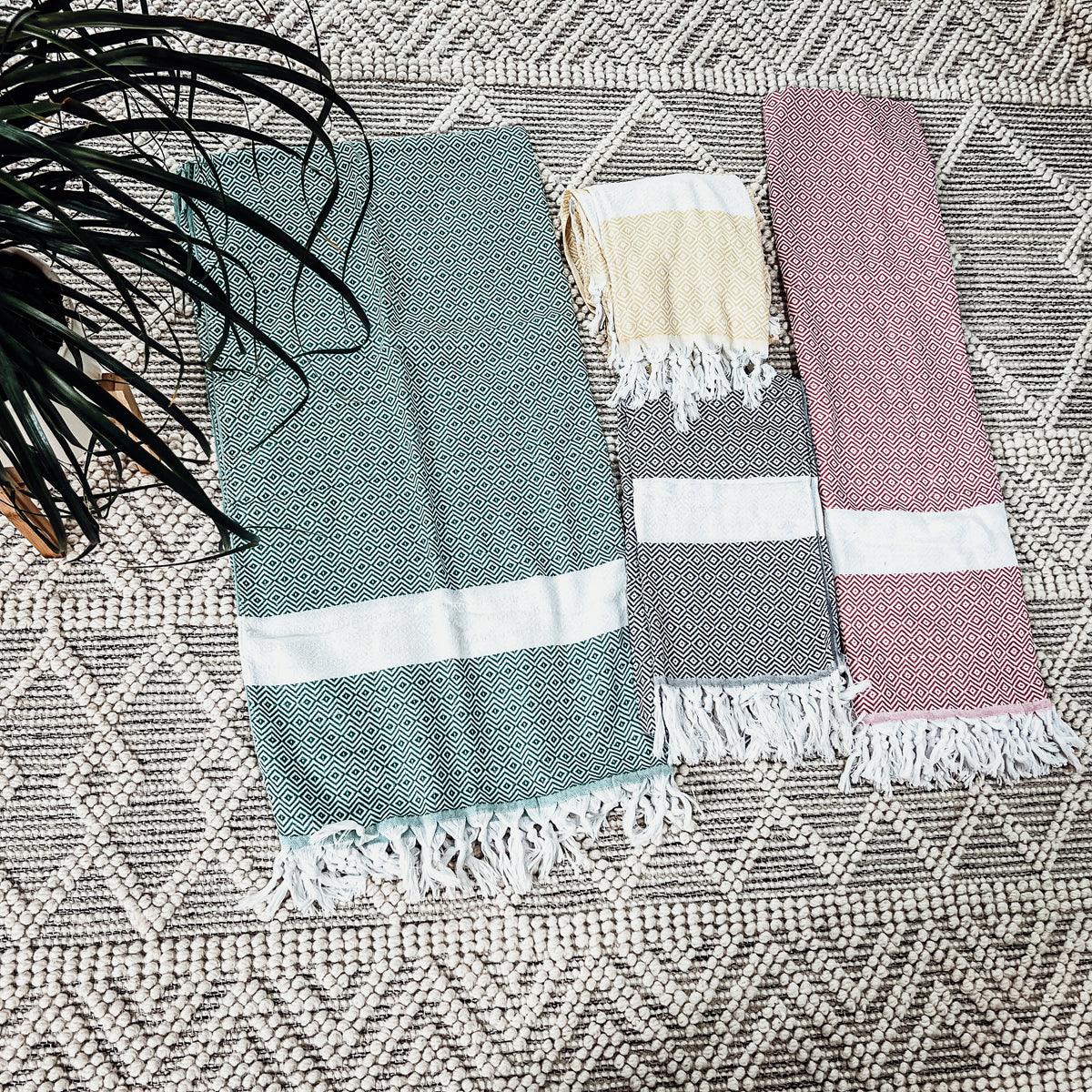 Haley Diamond Turkish Cotton Towel — 200 GSM
