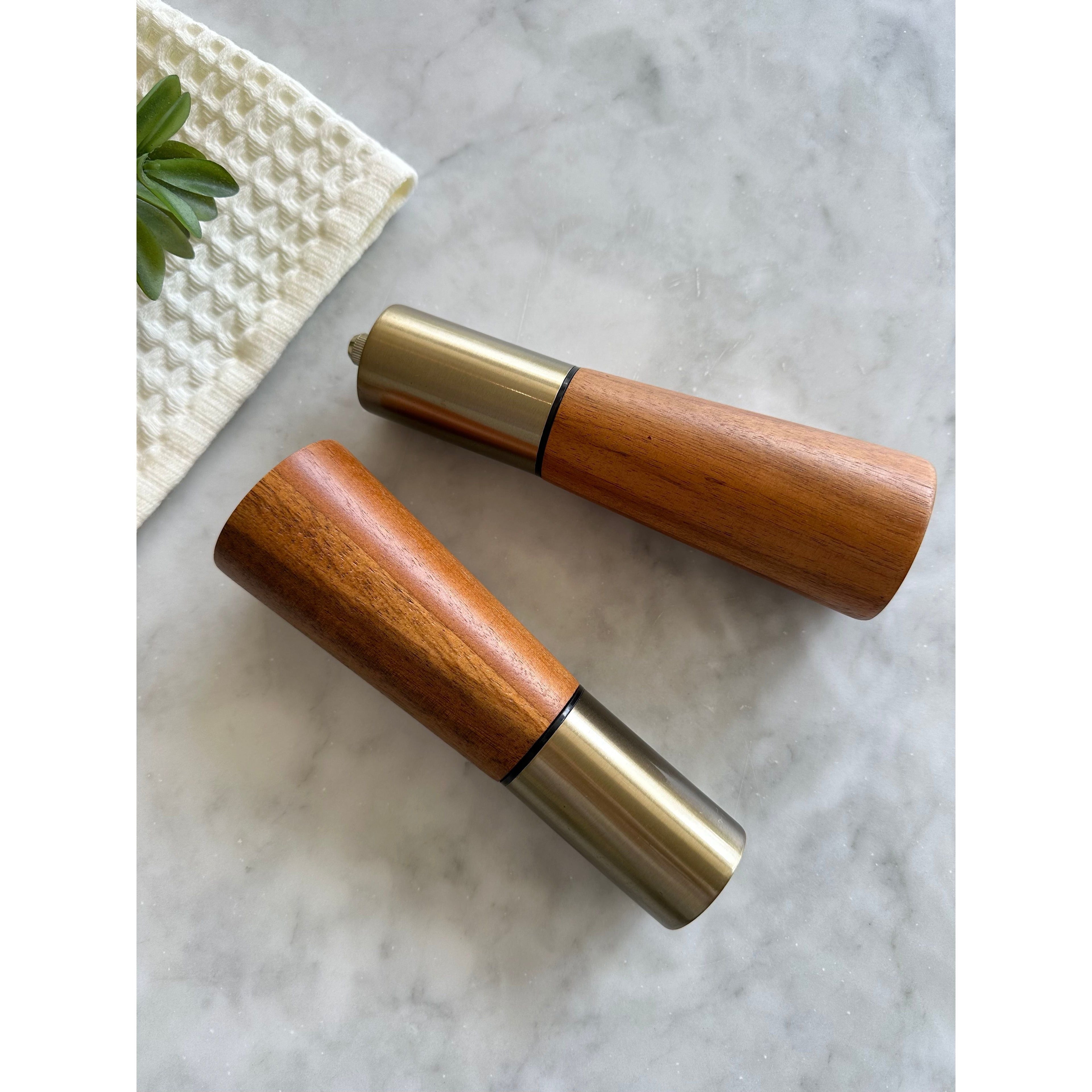 Portofino Acacia Salt & Pepper Grinders — Set of 2 – alternate product view