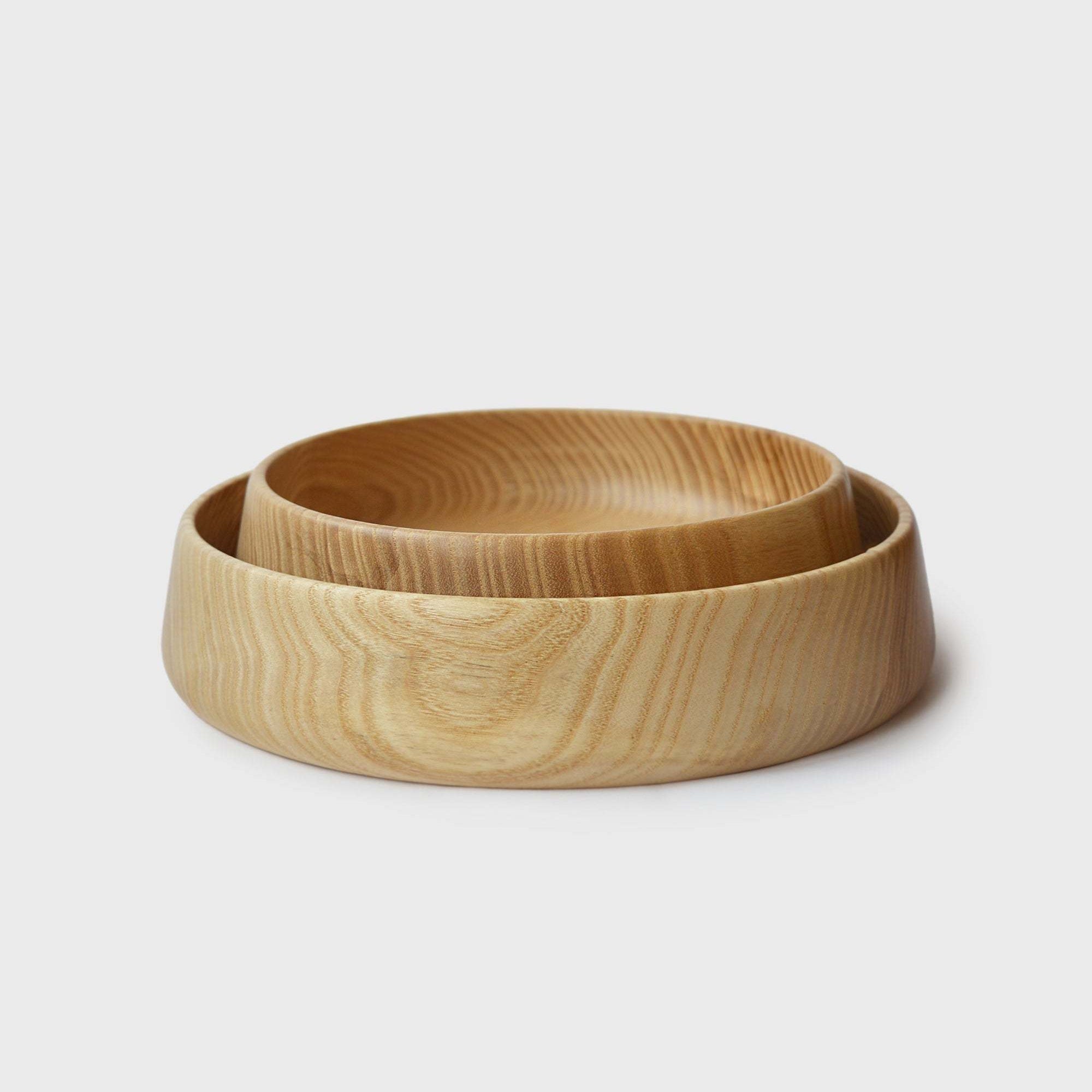 Hand Carved Wooden Plate with High Sides