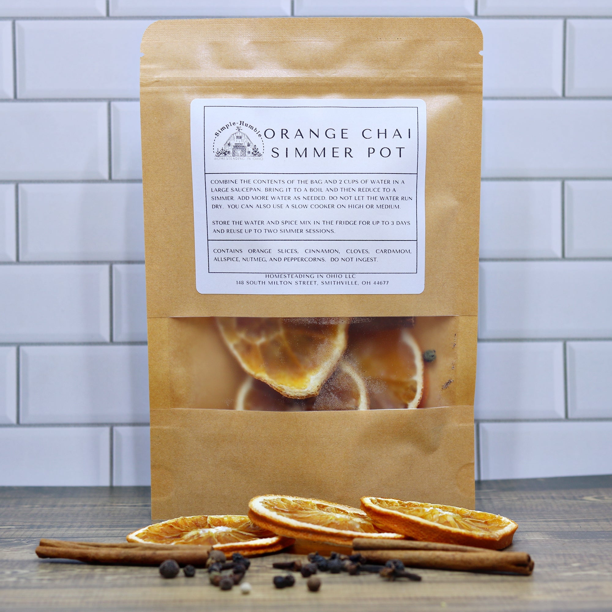 Orange Chai simmer pot kit