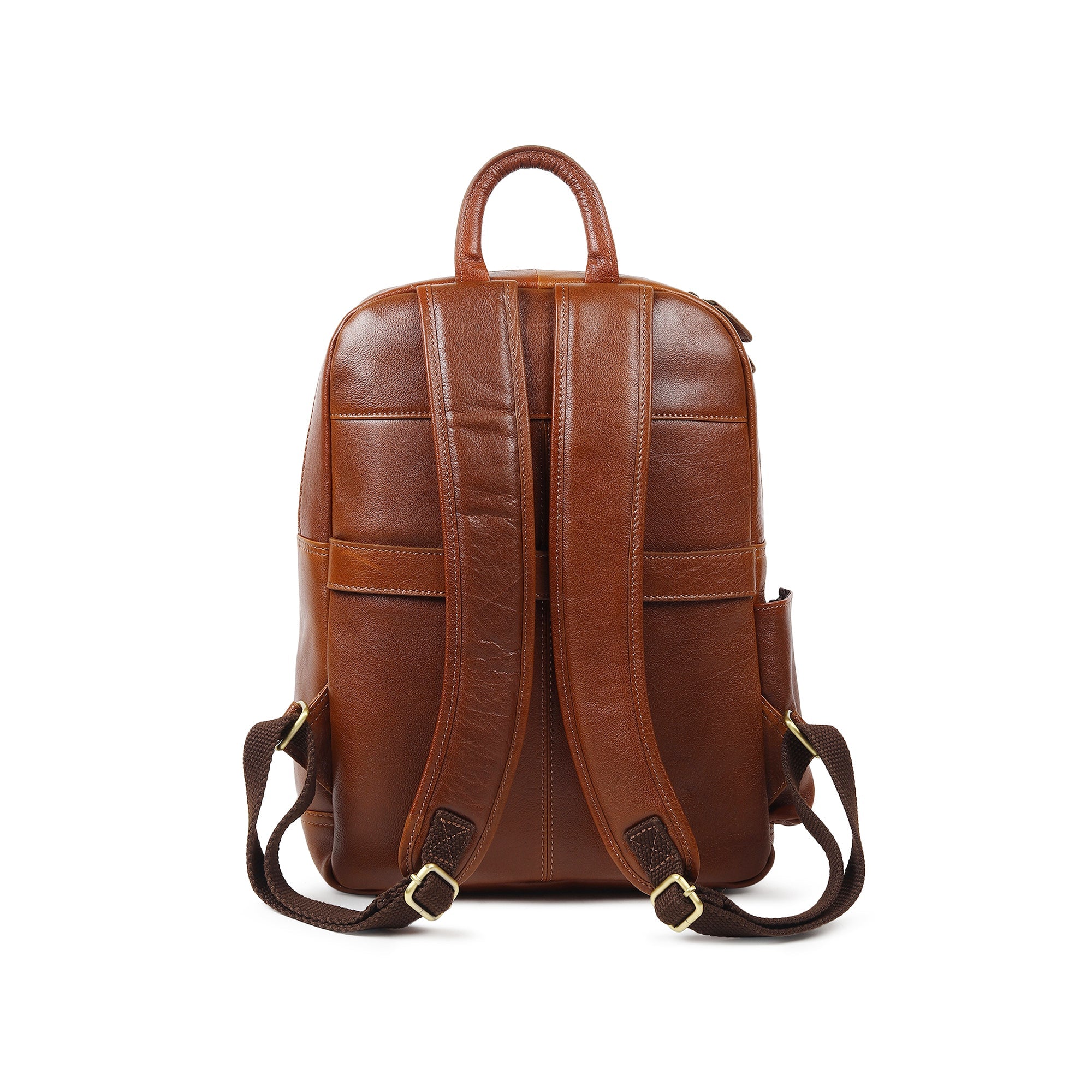 Tan Full-Grain Buffalo Leather Backpack