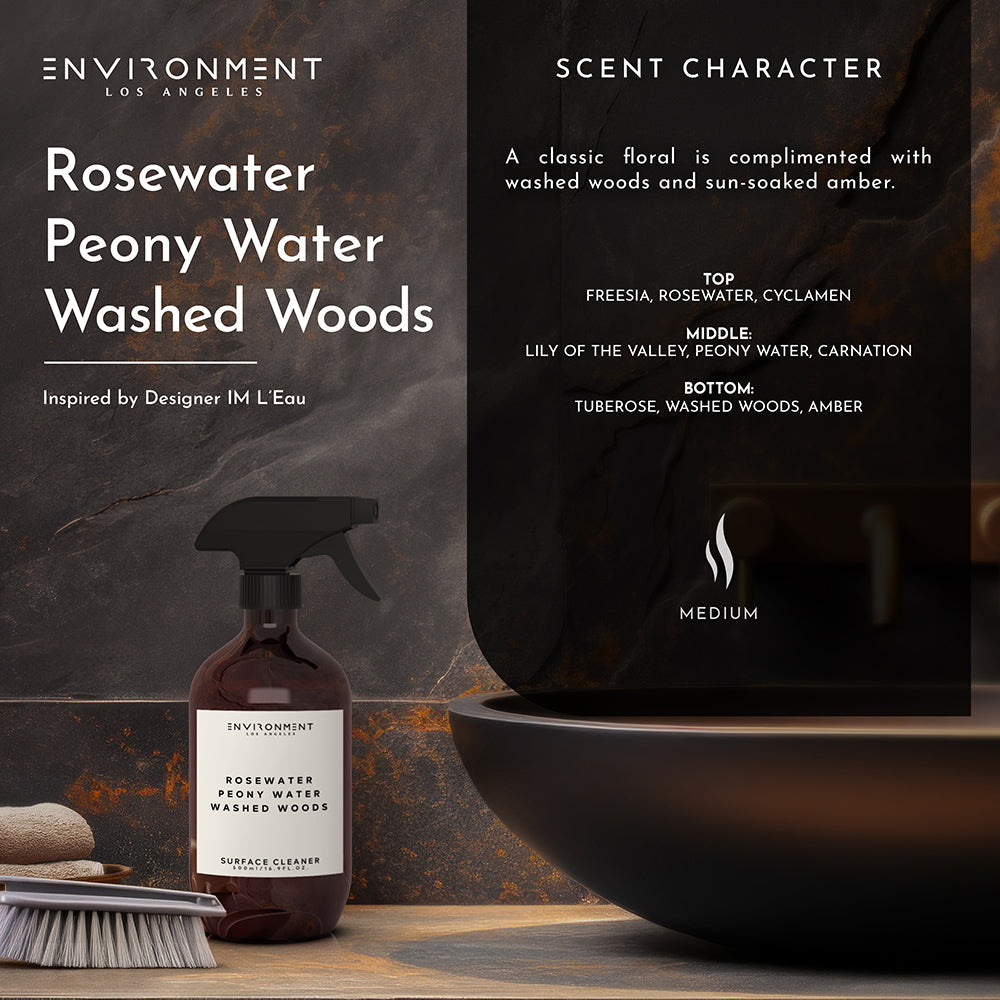 Rosewater | Peony Water | Washed Woods Surface Cleaner (Inspired by Issey Miyake L'Eau d'Issey®)