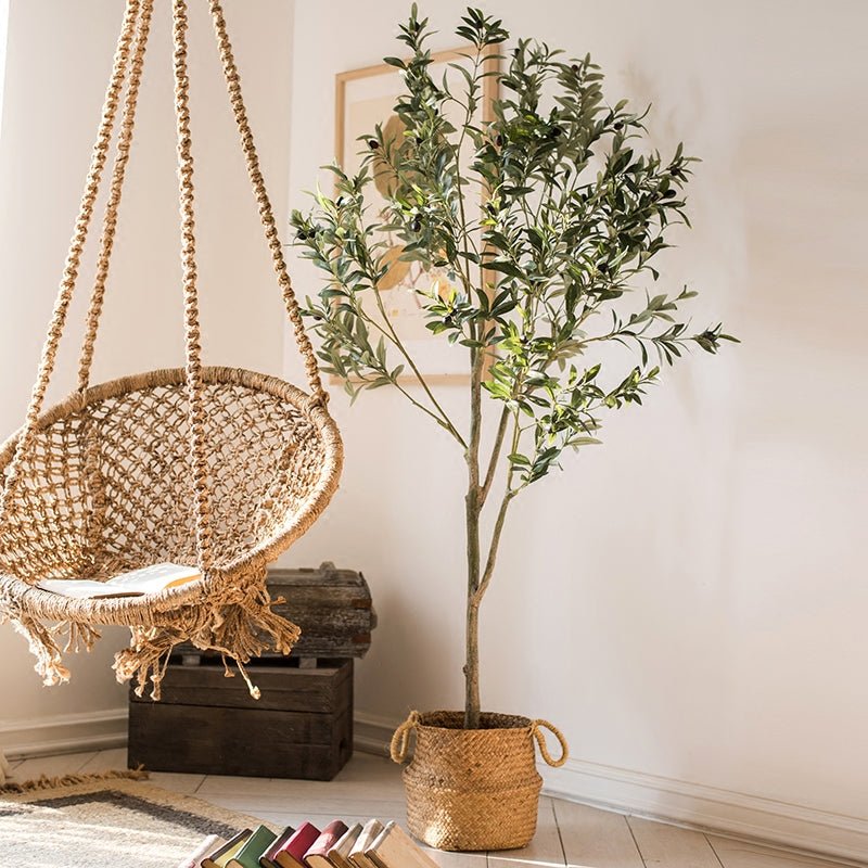 Artificial Silk Faux Olive Tree in Pot