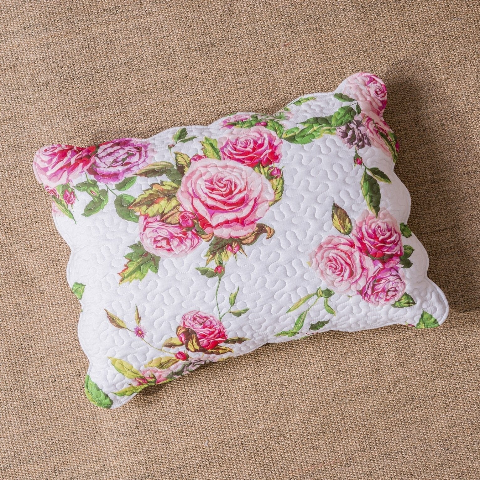 DaDa Bedding Romantic Roses Floral Bed in a Bag Set - Pink Cottage Bedding