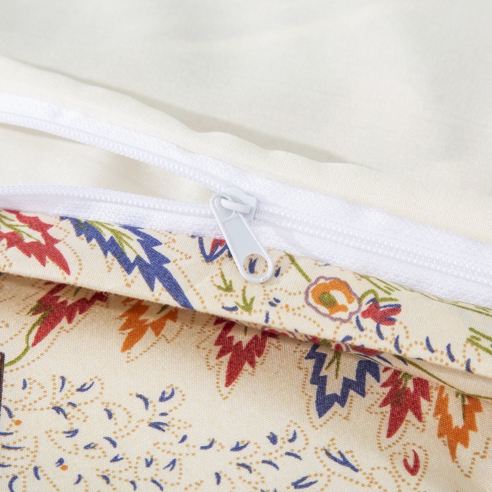 DaDa Bedding Cranberry Sage Floral Chevron Duvet Cover Set