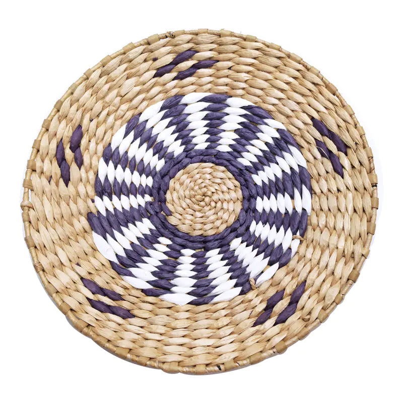 Woven grass wall decor