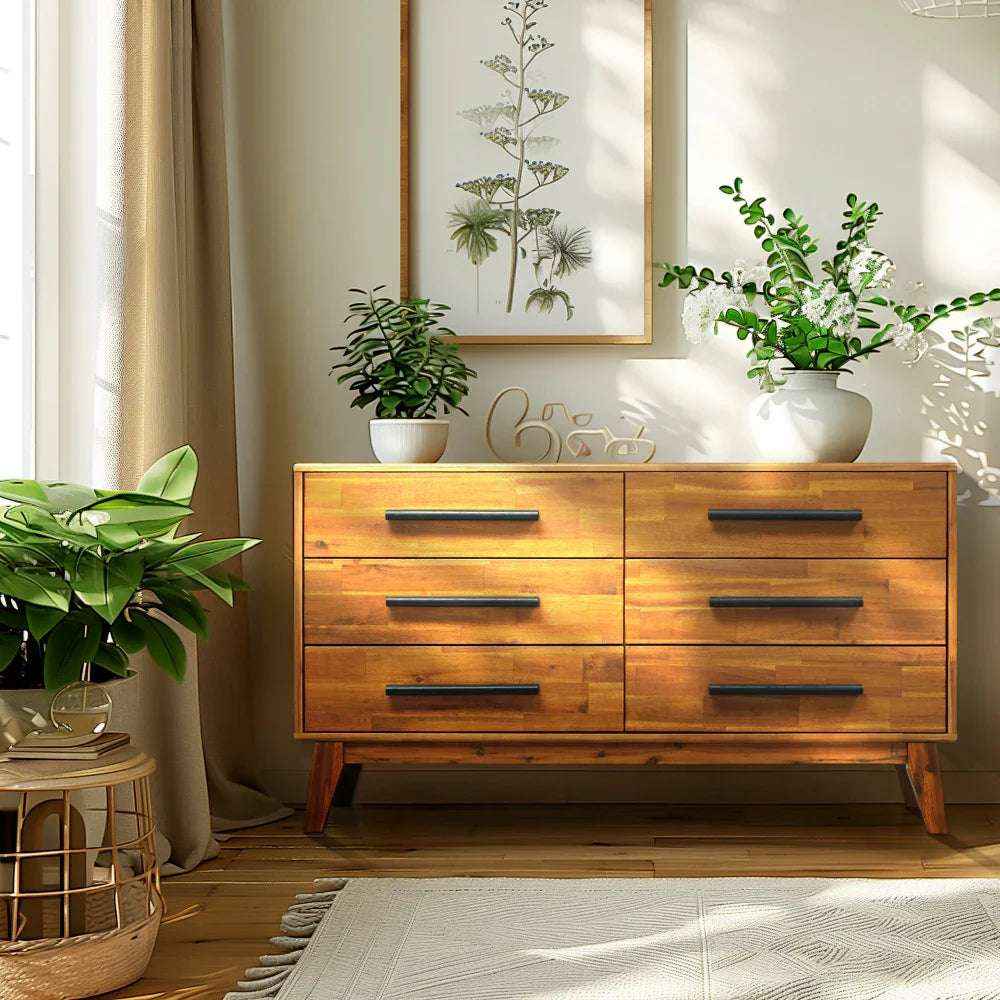 Legacy solid wood dresser styled room view